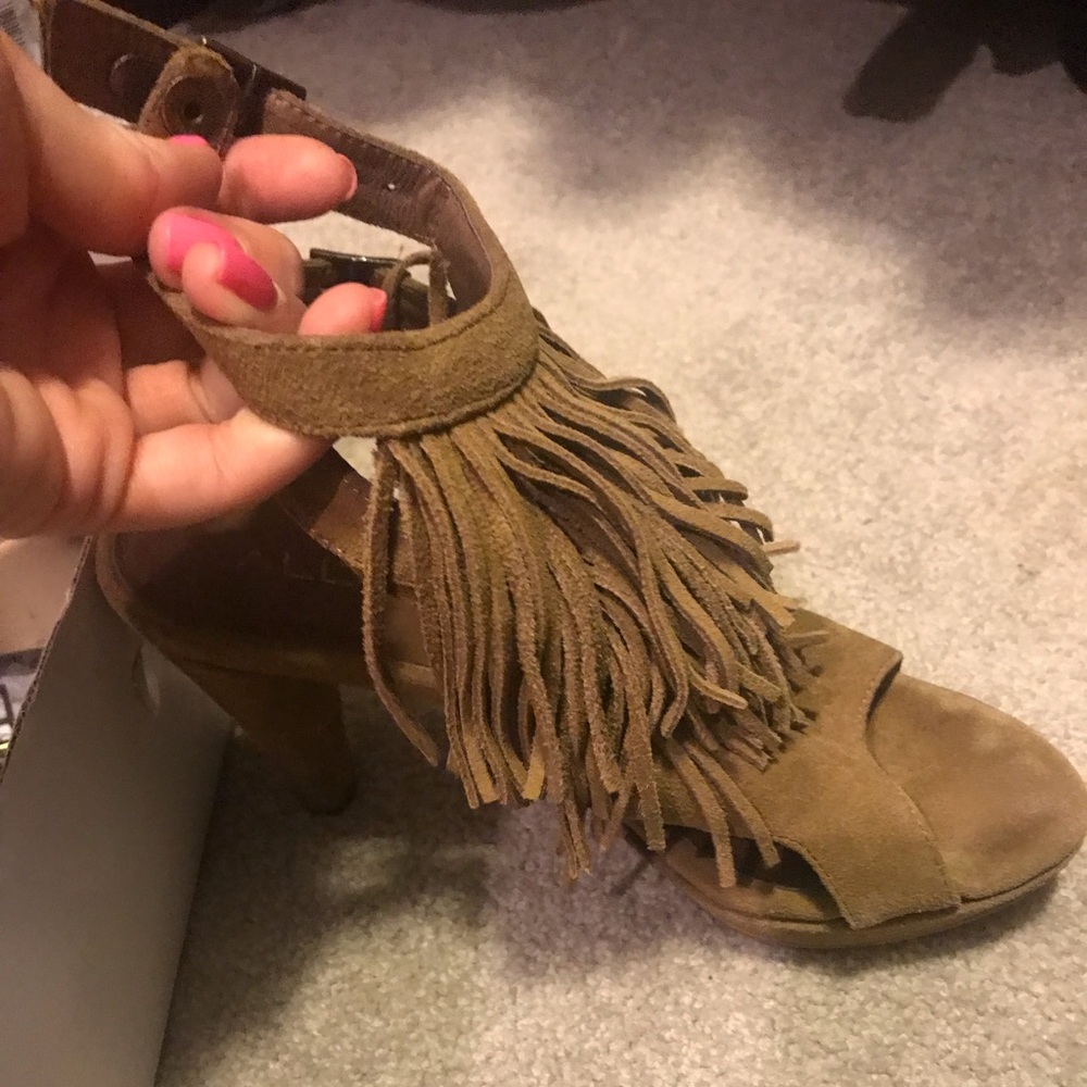 Aldo Fringe Buckle Sandals